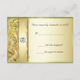 D1 Oro con tarjeta RSVP de Damask Gold