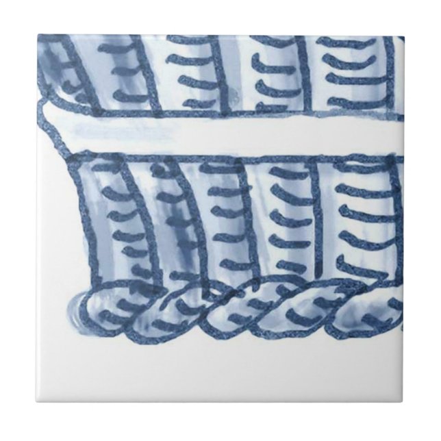 D3 - Teja mural de la cesta de Delft - D3 (Frente)