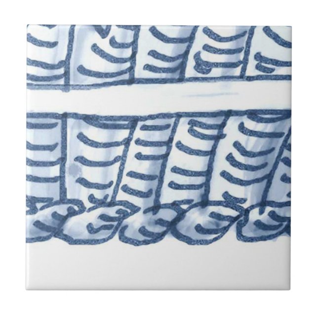 D4 - Teja mural de la cesta de Delft - D4 (Frente)