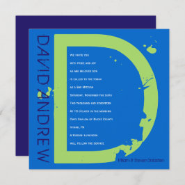 D Colección inicial Bar Bat Mitzvah Invitación