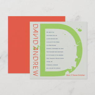 D Colección inicial Bar Bat Mitzvah Invitación