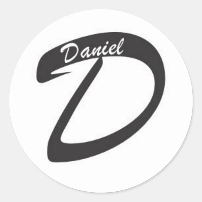 D. Daniel Productions pegatina blanco (Anverso)