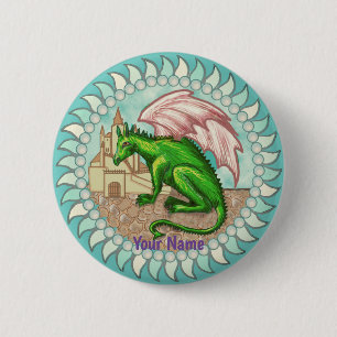 D Dragon botón de pin