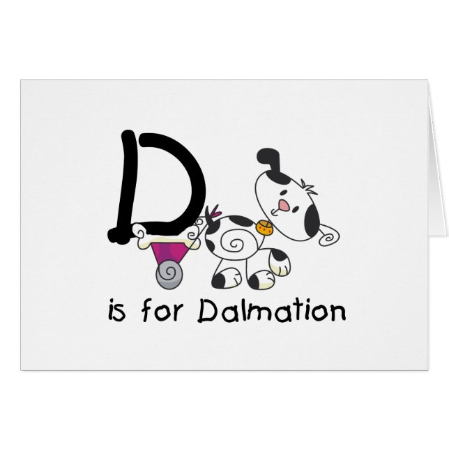 D es para camisetas y regalos de Dalmation (Anverso (Horizontal))