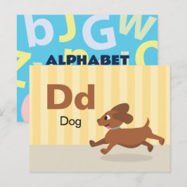 D es para perro - Tarjeta Flash Alphabet