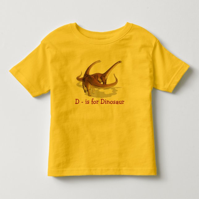 D está para la camiseta del niño del Alamosaurus (Anverso)