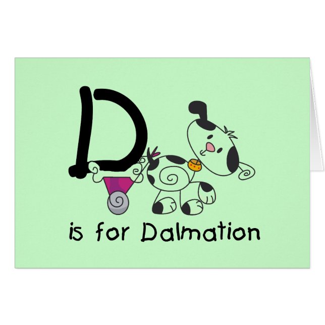 D está para las camisetas y los regalos de Dalmati (Anverso (Horizontal))