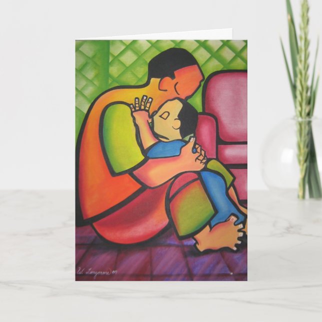 Da-Da, papi, papá, tarjeta del día de mi padre hij (Anverso)