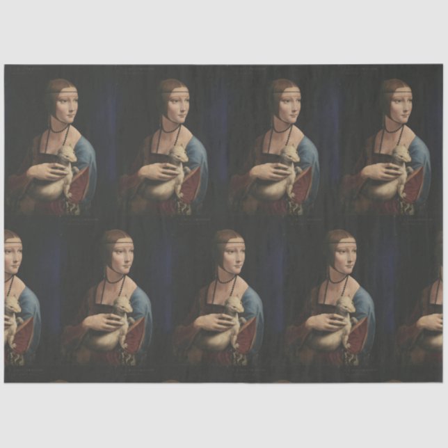 DA VINCI LADY CON UN PAPEL DE TEJIDO ARMINO (Anverso)