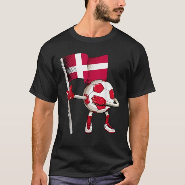 Dab Fun de Bandera Danesa de Fútbol Jersey de Dina (Anverso)