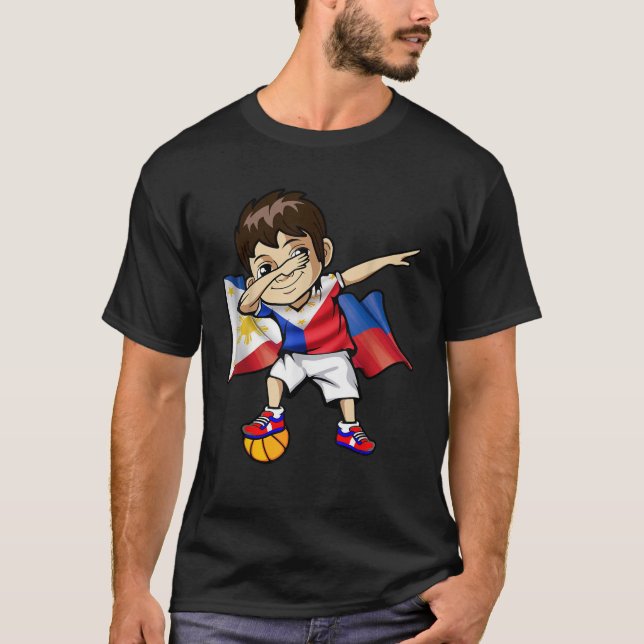 Dabbing Boy Philippine Flag Basketball Meme Jersey (Anverso)