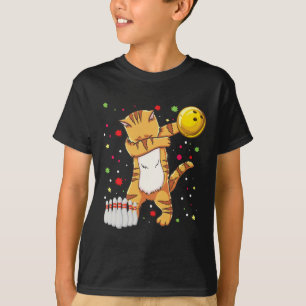 Dabbing Cat Bowling Camisetas Funny Bowling Gift C
