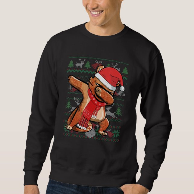 Dabbing Cat Feo Navidades Sweater Funny Fiesta Cos (Anverso)