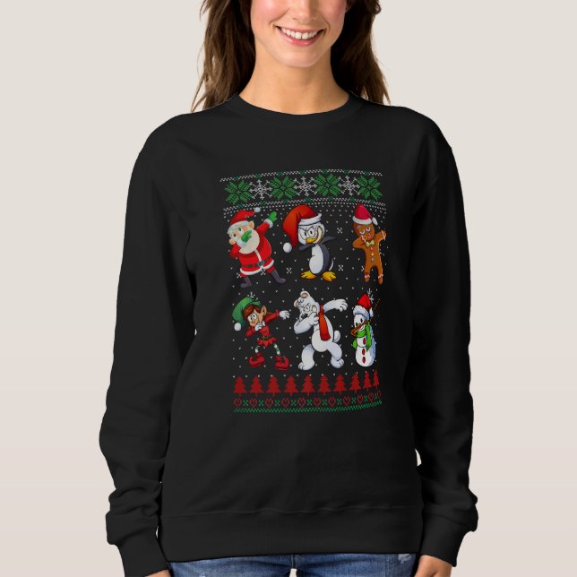 Dabbing Christmas Ugly Xmas Sweater Santa Dab Squa (Anverso)