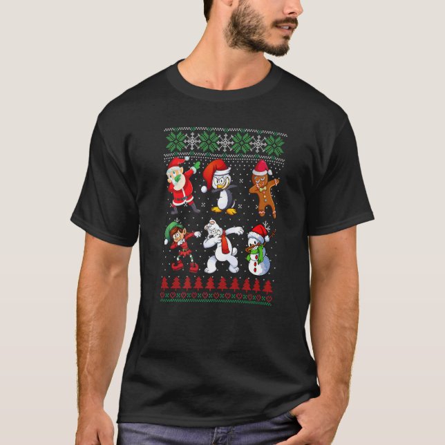 Dabbing Christmas Ugly Xmas Sweater Santa Dab Squa (Anverso)