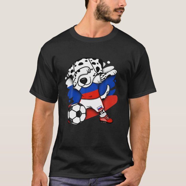 Dabbing Dalmatia Fans de Rusia Footba de Jersey (Anverso)