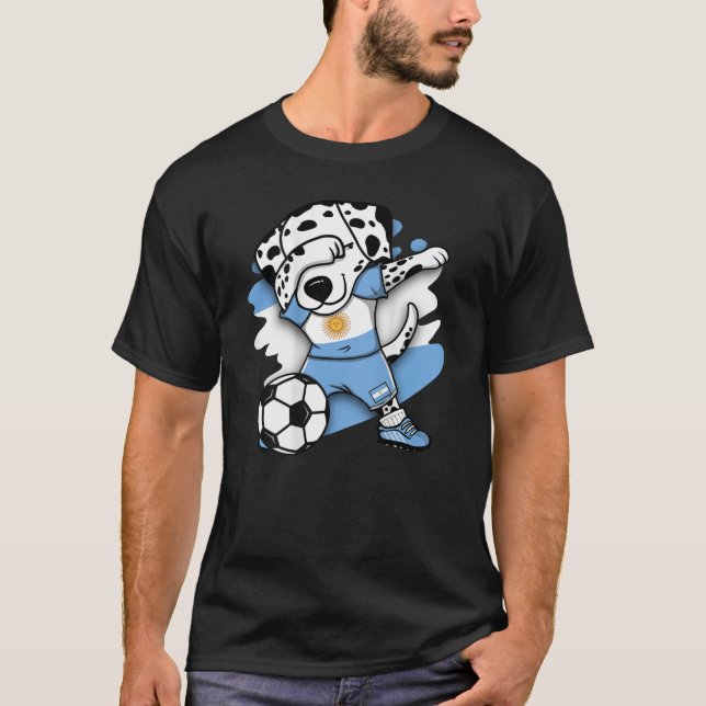 Dabbing Dalmatia Perro Argentina Fans Jersey (Anverso)