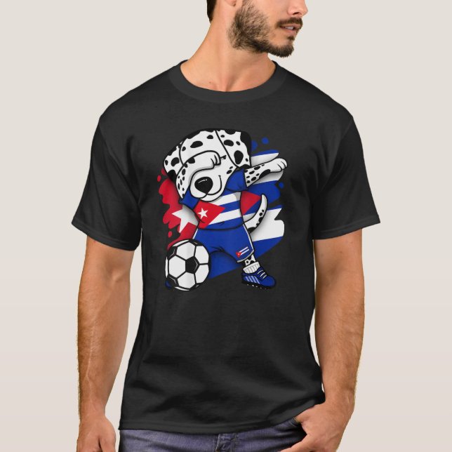 Dabbing Dalmatia Perro Cuba Fans Jersey Cuba (Anverso)