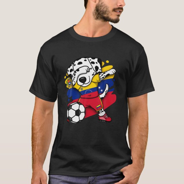 Dabbing Dalmatia Perro Venezuela Fans Jersey (Anverso)