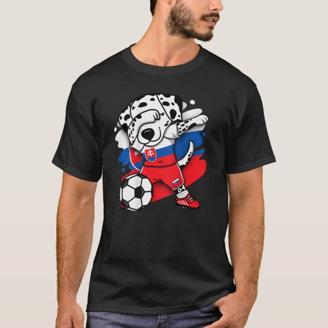 Dabbing Dalmatian Eslovaquia Fans de Jersey Foot (Anverso)