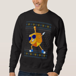 Dabbing Dreidel Ugly Hanukkah Sweater Navidad