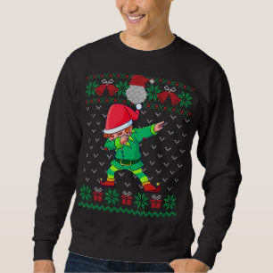Dabbing Elf Navidades feos Sweater Mateo Familia