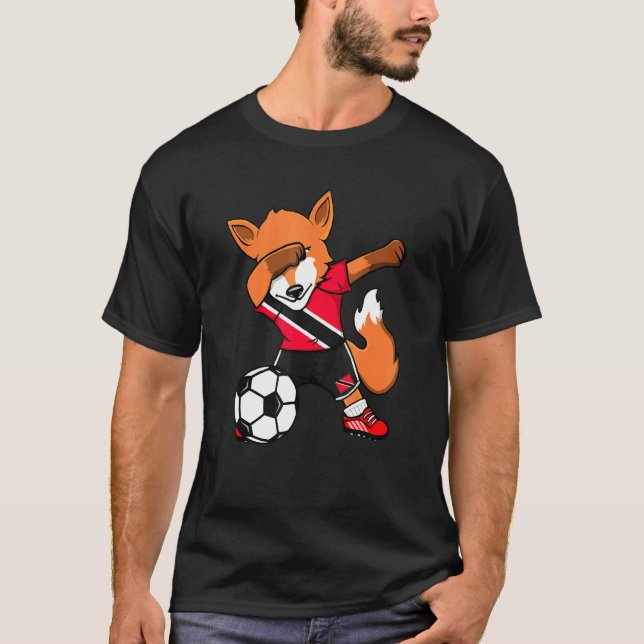 Dabbing Fox Fans Trinidad And Tobago Fans Jersey (Anverso)