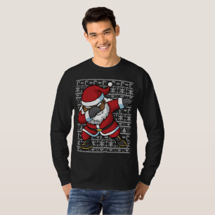 Dabbing negro Santa Dab Navidades feos suéter