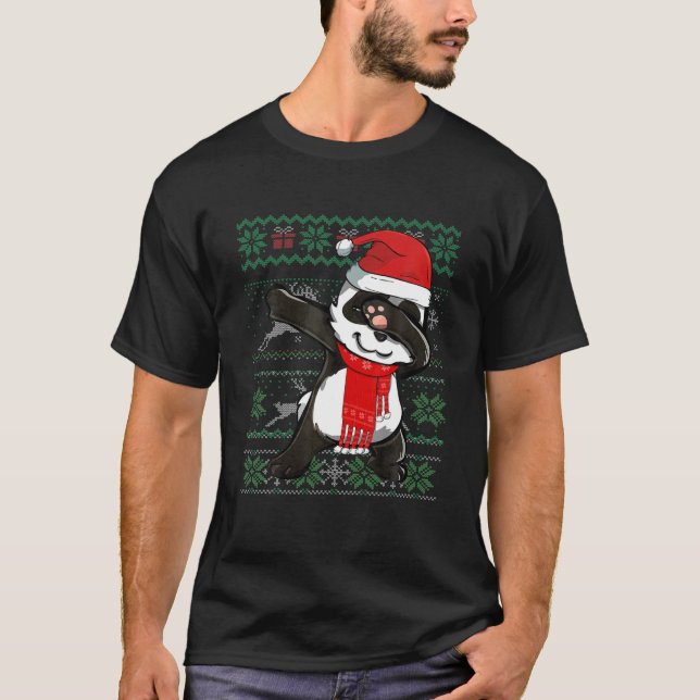 Dabbing Panda Navidades feos Sweater Funny Fiesta  (Anverso)