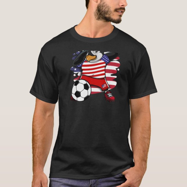 Dabbing Penguin America Soccer Fans Jersey USA Fla (Anverso)