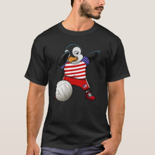 Dabbing Penguin America Volleyball Fan Jersey Esta