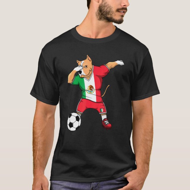 Dabbing Pitbull México Fans de Fútbol Jersey Mexic (Anverso)