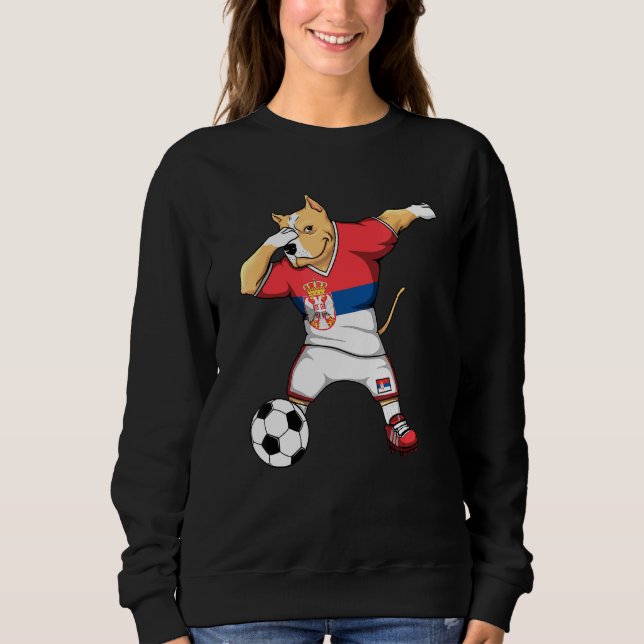 Dabbing Pitbull Serbia Fans Jersey Serbia (Anverso)