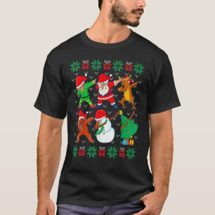 Dabbing Santa Elf Friends Ugly Xmas Sweater Dab Bo