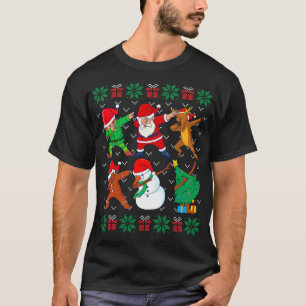 Dabbing Santa Elf Friends Ugly Xmas Sweater Dab Bo