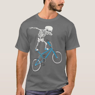 Dabbing Skeleton MTB Bike BMX Diversión Camiseta