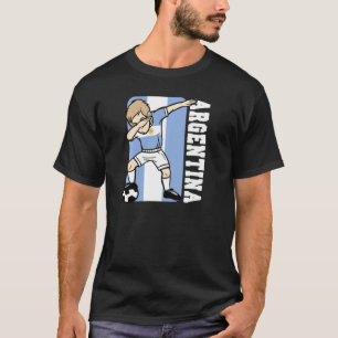 Dabbing Soccer Boy Argentina Jersey Bandera Argent
