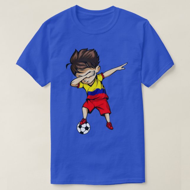 Dabbing Soccer Boy Colombia Jersey Colombian Footb (Diseño del anverso)