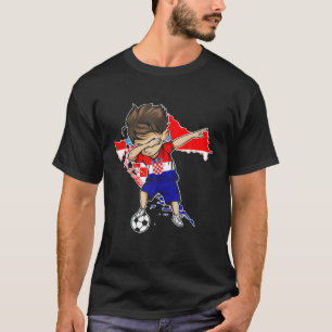 Dabbing Soccer Boy Croatia Jersey - Mapa de Croaci