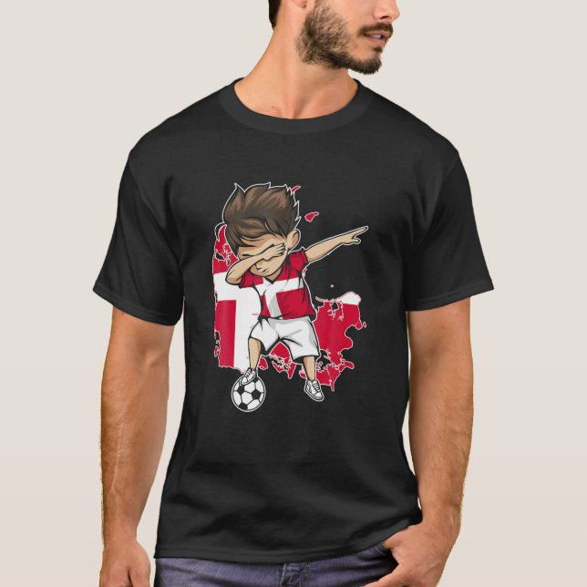 Dabbing Soccer Boy Dinamarca Jersey - Dinamarca Ma (Anverso)