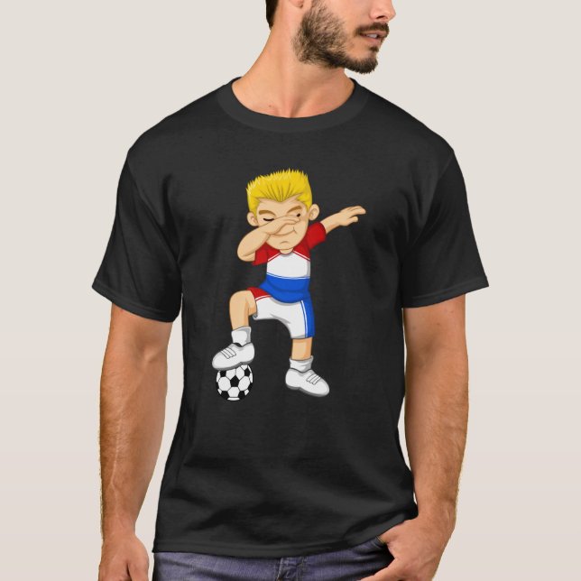 Dabbing Soccer Boy Dutch Jersey Best Dutch F (Anverso)