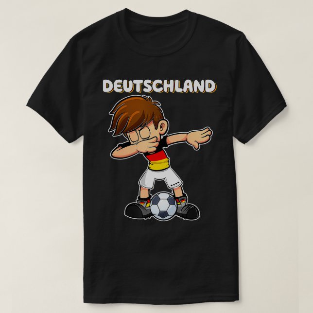 Dabbing Soccer Boy Germany Jersey Germany Kids Fan (Diseño del anverso)