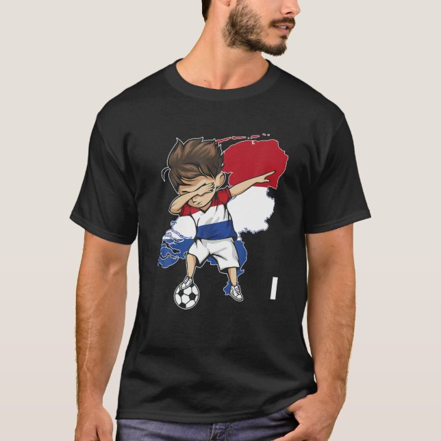 Dabbing Soccer Boy Holanda Jersey - Países Bajos (Anverso)