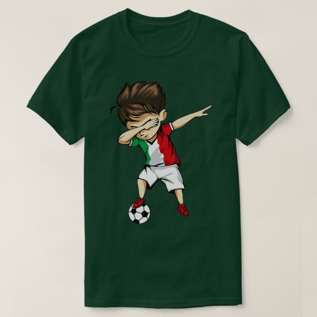 Dabbing Soccer Boy Italia Jersey - Fútbol italiano (Diseño del anverso)