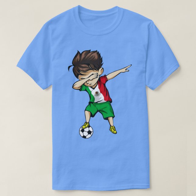Dabbing Soccer Boy Mexico Jersey - Football Mexica (Diseño del anverso)