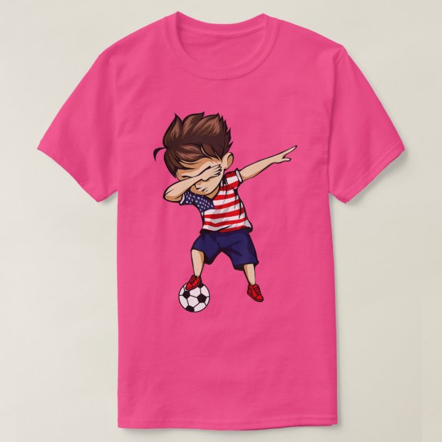 Dabbing Soccer Boy United States Jersey Shirt USA (Diseño del anverso)