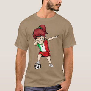 Dabbing Soccer Chica Italy Jersey - Italiano Footb