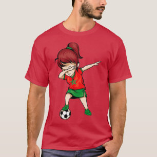 Dabbing Soccer Chica Morocco Jersey - Moroccan Foo