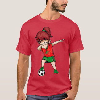 Dabbing Soccer Chica Morocco Jersey - Moroccan Foo