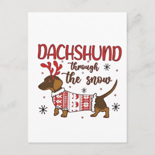 Dachshund A Través De La Navidad Amante Perro De N